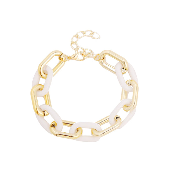 Bracelet Plastic Resin Geometric Hiphop Style Electroplating For Women