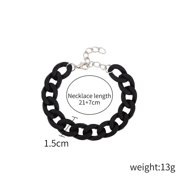 Bracelet Plastic Resin Geometric Hiphop Style Electroplating For Women