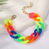 Bracelet Plastic Resin Geometric Hiphop Style Electroplating For Women