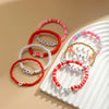 Bracelet Polymer Clay Beaded Strawberry Letter Electroplated Women's