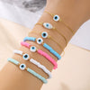Bracelet Polymer Clay Flakes Copper Beads Acrylic Geometric Letter Handmade Unisex