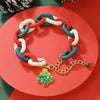 Bracelet Polymer Clay Geometric Christmas Bell Elk Snowflake Festive Holiday Jewelry
