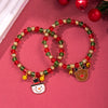 Bracelet Polymer Clay Geometric Christmas Bell Elk Snowflake Festive Holiday Jewelry