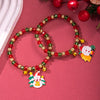 Bracelet Polymer Clay Geometric Christmas Bell Elk Snowflake Festive Holiday Jewelry