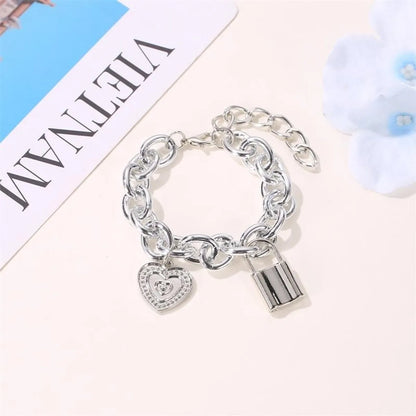 Bracelet Punk Style Hip-hop Thick Chain Lock Bracelet New Couple Jewelry