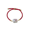 Bracelet Red Rope Baroque Sugar Cube Pearl Knitted Women's Fashion Versatile