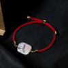 Bracelet Red Rope Baroque Sugar Cube Pearl Knitted Women's Fashion Versatile