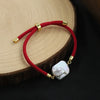 Bracelet Red Rope Baroque Sugar Cube Pearl Knitted Women's Fashion Versatile