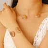 Bracelet Ring Shell Alloy Electroplating Minimalist Style