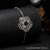 Bracelet S925 Sterling Silver Crystal Flower Geometric Set With Gems For Women