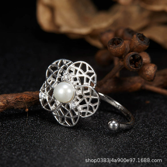 Bracelet S925 Sterling Silver Crystal Flower Geometric Set With Gems For Women