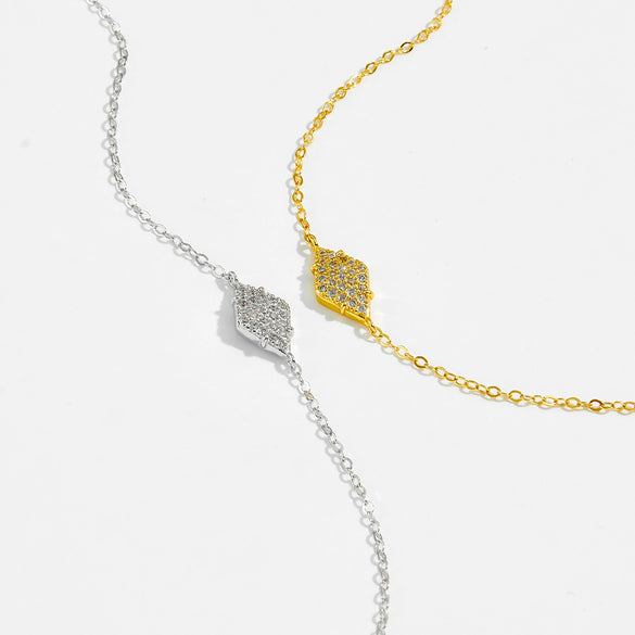 Bracelet S925 Sterling Silver Geometric Electroplated Platinum 18K Gold Light Luxury Style
