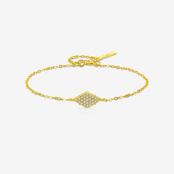 Bracelet S925 Sterling Silver Geometric Electroplated Platinum 18K Gold Light Luxury Style