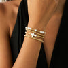 Bracelet Set Imitation Pearl Geometric Handmade Ins Style For Women