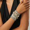 Bracelet Set Imitation Pearl Geometric Handmade Ins Style For Women
