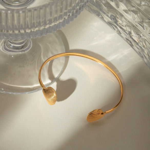 Bracelet Set Stainless Steel Scallop Opening Jewelry Electroplated For Women