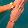 Bracelet Set Stainless Steel Scallop Opening Jewelry Electroplated For Women