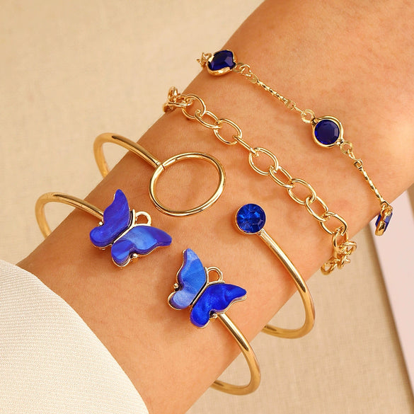 Bracelet Set Zinc Alloy Heart Geometric Animal Zodiac Diamond Women's Jewelry