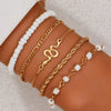 Bracelet Set Zinc Alloy Heart Geometric Animal Zodiac Diamond Women's Jewelry