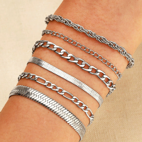 Bracelet Set Zinc Alloy Heart Geometric Animal Zodiac Diamond Women's Jewelry