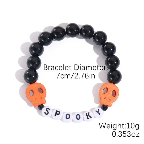Bracelet Set Zinc Alloy Punk Festival Element Geometric Electroplating Orange Pumpkin Skull Pendant