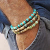Bracelet Shell Wooden Beads Turquoise Beads Handmade Geometric Style Unisex