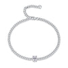 Bracelet 925 Silver Geometric Moissanite Inlay Hip Hop Style For Women