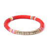 Bracelet Soft Ceramic Shell Color Tassel Bohemian Style With Flowers Ushape Geometric Pattern Electroplated For Women
