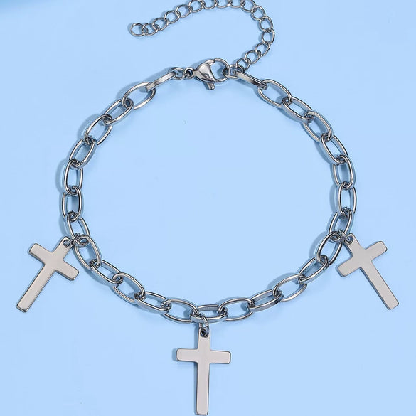 Bracelet Stainless Steel Alloy Unisex Electroplated Geometric Star Minimalist Style