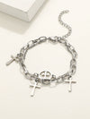 Bracelet Stainless Steel Alloy Unisex Electroplated Geometric Star Minimalist Style