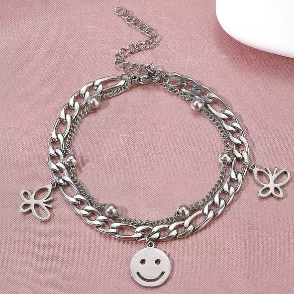 Bracelet Stainless Steel Alloy Unisex Electroplated Geometric Star Minimalist Style