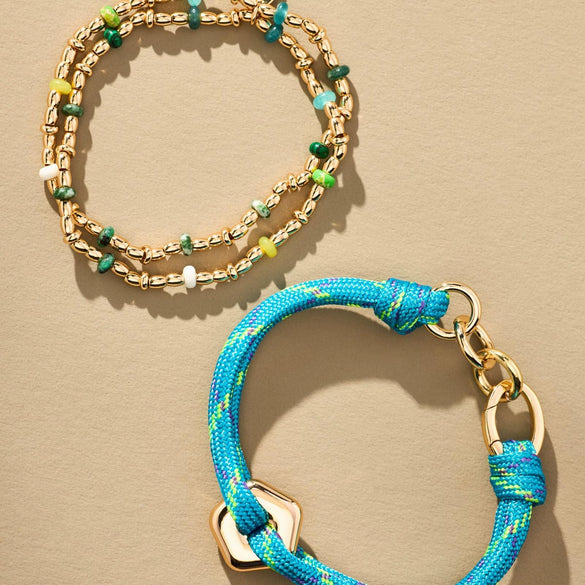 Bracelet Stainless Steel Color Braided Rope Heart Shape Geometric Electroplating Unisex