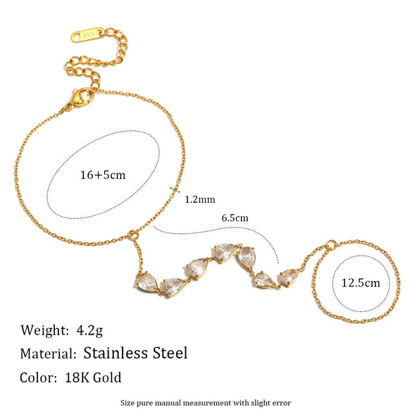 Bracelet Stainless Steel Electroplated Geometric Style For Women