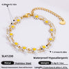 Bracelet Stainless Steel Electroplated 18K Gold Marine Style Heart Shape