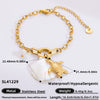 Bracelet Stainless Steel Electroplated 18K Gold Marine Style Heart Shape