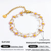 Bracelet Stainless Steel Electroplated 18K Gold Marine Style Heart Shape