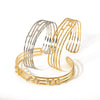 Bracelet Stainless Steel French Retro Court Style Geometric Hollow Open Electroplated Inlaid Zircon