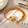 Bracelet Stainless Steel Freshwater Pearl Animal Zodiac Geometric Pvd Vacuum Plating With Pearls