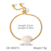 Bracelet Stainless Steel Freshwater Pearl Animal Zodiac Geometric Pvd Vacuum Plating With Pearls