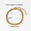 Bracelet Stainless Steel Geometric Electroplated For Women