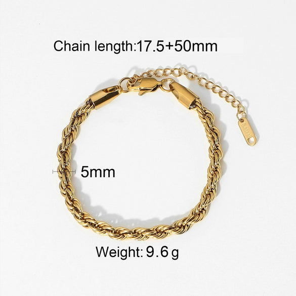 Bracelet Stainless Steel Geometric Electroplated For Women