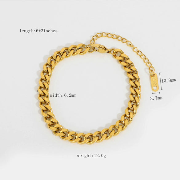 Bracelet Stainless Steel Geometric Electroplated For Women