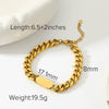 Bracelet Stainless Steel Geometric Electroplated For Women