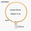 Bracelet Stainless Steel Geometric Electroplated Freshwater Pearl For Women