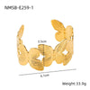 Bracelet Stainless Steel Geometric Electroplated 18K Gold Open Fashion Exaggerated Wide Version