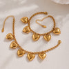 Bracelet 316L Stainless Steel Geometric Heartshaped Electroplating