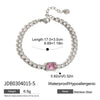 Bracelet Stainless Steel Geometric 18K Gold Plated Zircon Light Luxury Jewelry
