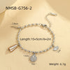 Bracelet Stainless Steel Geometric Pattern Electroplated Women's Fashion Marine Style Stacked