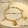Bracelet Stainless Steel Geometric Pattern Electroplated Women's Fashion Marine Style Stacked