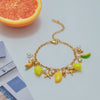Bracelet Stainless Steel Geometric Pearl Zircon Electroplated For Women